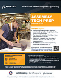 Flyer Assembly Tech Prep for High School Seniors